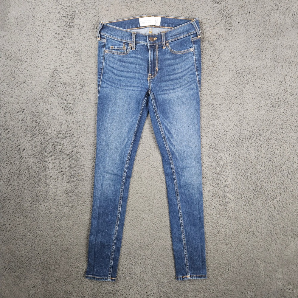 Abercrombie Fitch Super Skinny Jeans Women Size 24 Blue Denim Pants